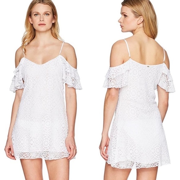 NWT Pilyq Water Lily Lola Stretch Lace Dress Cover Up in White Sz. XS/S - Picture 1 of 1